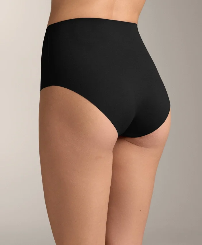 2 Cuecas clássicas de cintura alta com suporte médio, invisíveis, em mistura de poliamida 2 Cuecas clássicas de cintura alta com suporte médio, invisíveis, em mistura de poliamida