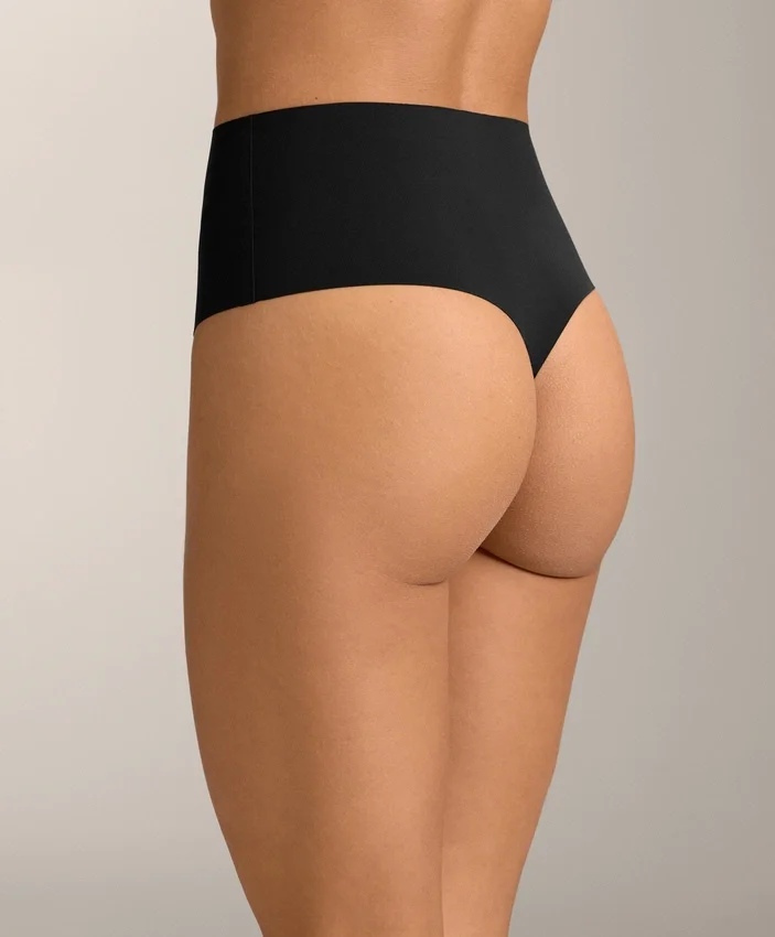 2 fios dentais de cintura alta com suporte médio, invisíveis, em mistura de poliamida 2 fios dentais de cintura alta com suporte médio, invisíveis, em mistura de poliamida