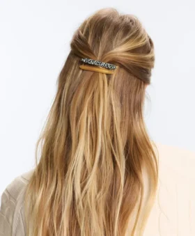 2 ganchos de cabelo estampados