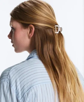 2 mini-ganchos de acessórios de cabelo com debrum