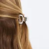 2 mini-ganchos de acessórios de cabelo com debrum