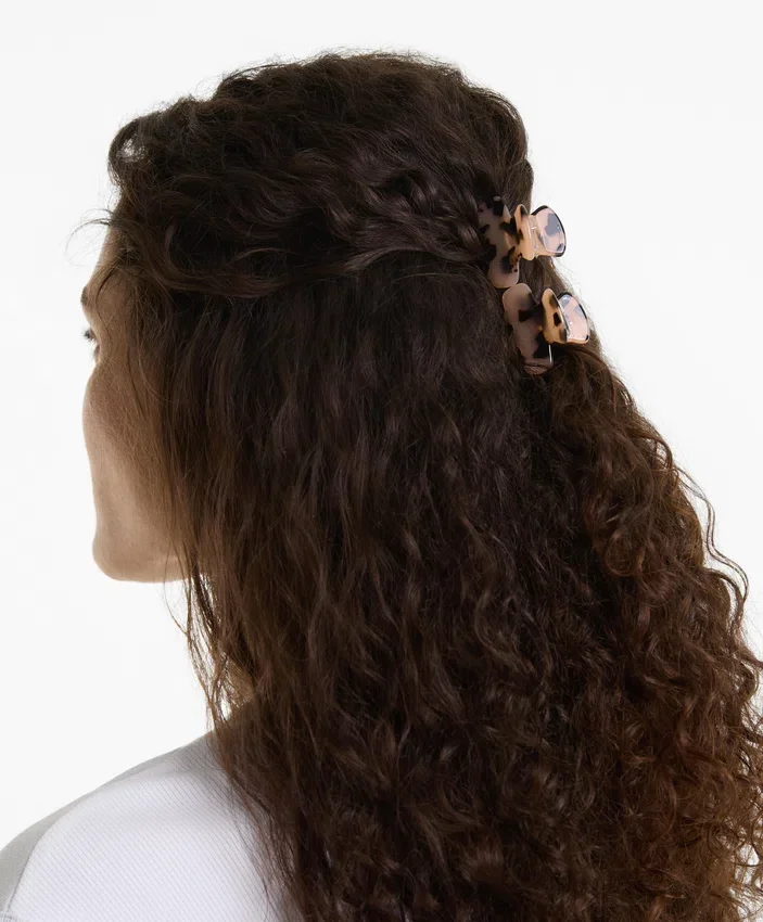 2 mini ganchos de acessórios de cabelo em imitação de tartaruga 2 mini ganchos de acessórios de cabelo em imitação de tartaruga