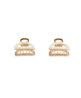 2 mini-ganchos de acessórios de cabelo metálicos