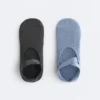 2 pares de meias acolchoadas de mistura de algodão para ioga e pilates com tiras cruzadas 2 pares de meias acolchoadas de mistura de algodão para ioga e pilates com tiras cruzadas