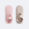 2 pares de meias acolchoadas de mistura de algodão para ioga e pilates com tiras cruzadas 2 pares de meias acolchoadas de mistura de algodão para ioga e pilates com tiras cruzadas