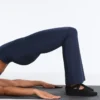 2 pares de meias acolchoadas de mistura de algodão para ioga e pilates com tiras cruzadas