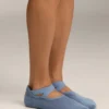 2 pares de meias acolchoadas de mistura de algodão para ioga e pilates com tiras cruzadas 2 pares de meias acolchoadas de mistura de algodão para ioga e pilates com tiras cruzadas