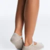 2 pares de meias acolchoadas de mistura de algodão para ioga e pilates com tiras cruzadas