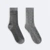 2 pares de meias clássicas 55% modal 10% caxemira 2 pares de meias clássicas 55% modal 10% caxemira