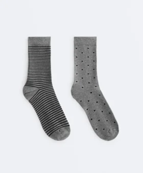 2 pares de meias clássicas 55% modal 10% caxemira