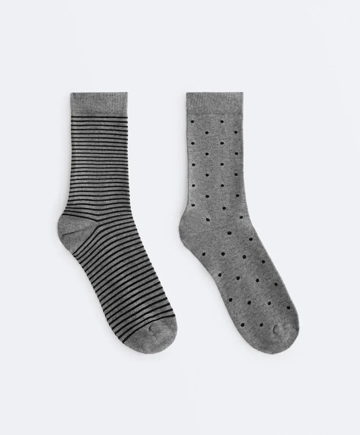 2 pares de meias clássicas 55% modal 10% caxemira 2 pares de meias clássicas 55% modal 10% caxemira