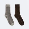 2 pares de meias clássicas 55% modal 10% caxemira 2 pares de meias clássicas 55% modal 10% caxemira