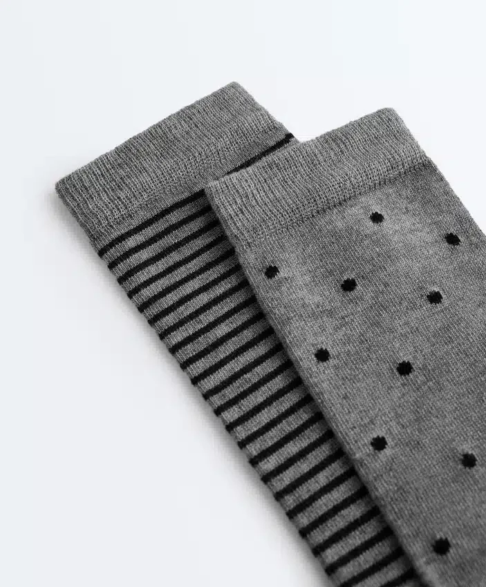 2 pares de meias clássicas 55% modal 10% caxemira 2 pares de meias clássicas 55% modal 10% caxemira