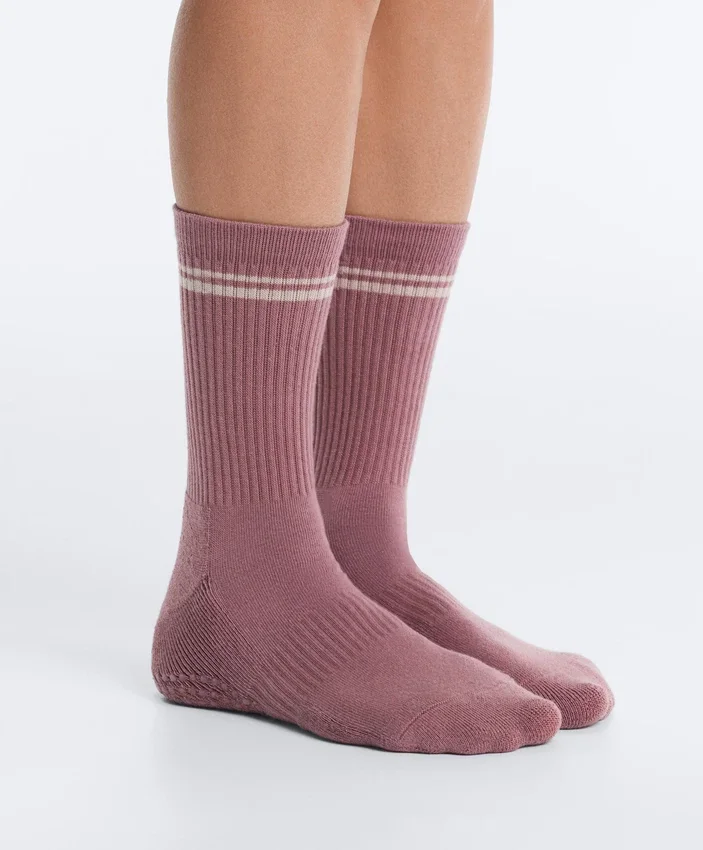 2 pares de meias clássicas de mistura de algodão para ioga e pilates 2 pares de meias clássicas de mistura de algodão para ioga e pilates