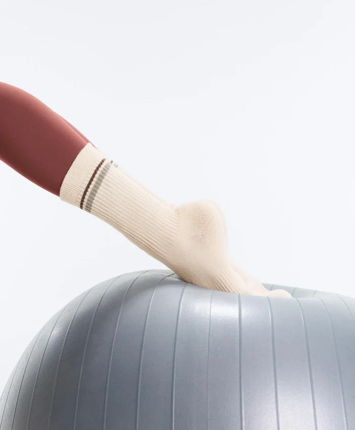 2 pares de meias clássicas de mistura de algodão para ioga e pilates 2 pares de meias clássicas de mistura de algodão para ioga e pilates