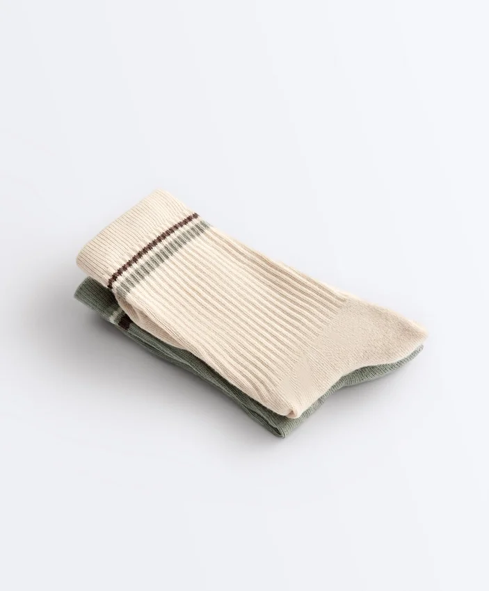 2 pares de meias clássicas de mistura de algodão para ioga e pilates 2 pares de meias clássicas de mistura de algodão para ioga e pilates