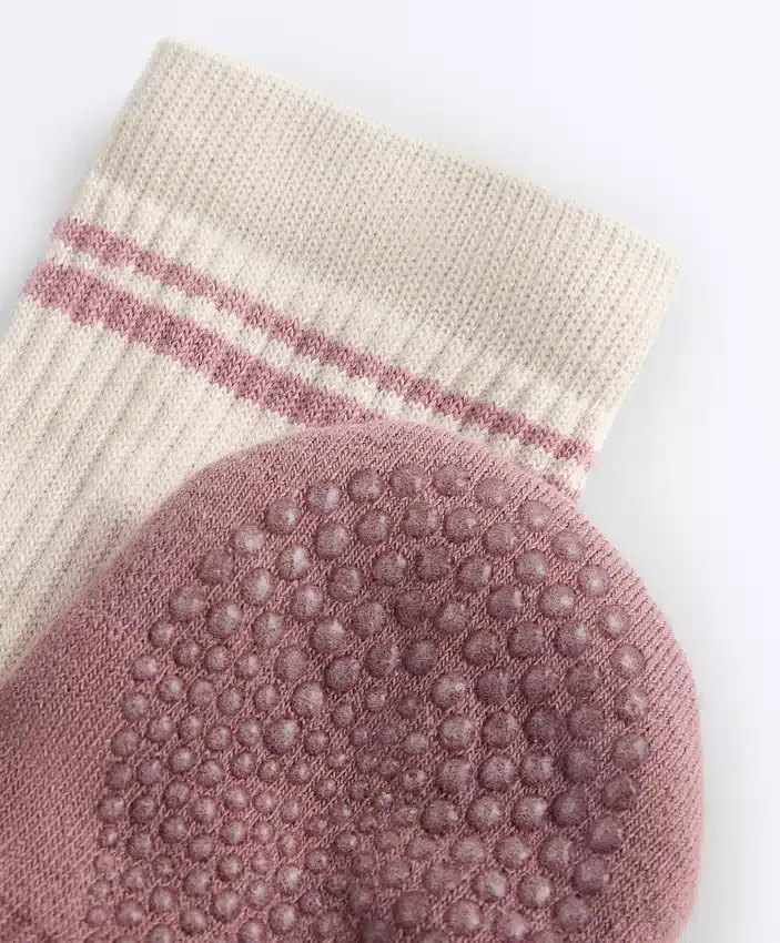 2 pares de meias clássicas de mistura de algodão para ioga e pilates 2 pares de meias clássicas de mistura de algodão para ioga e pilates