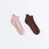 2 pares de meias curtas de mistura de poliamida para ioga e pilates 2 pares de meias curtas de mistura de poliamida para ioga e pilates