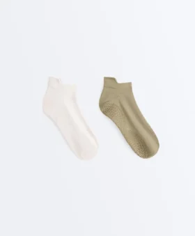 2 pares de meias curtas de mistura de poliamida para ioga e pilates