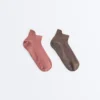2 pares de meias curtas de mistura de poliamida para ioga e pilates 2 pares de meias curtas de mistura de poliamida para ioga e pilates