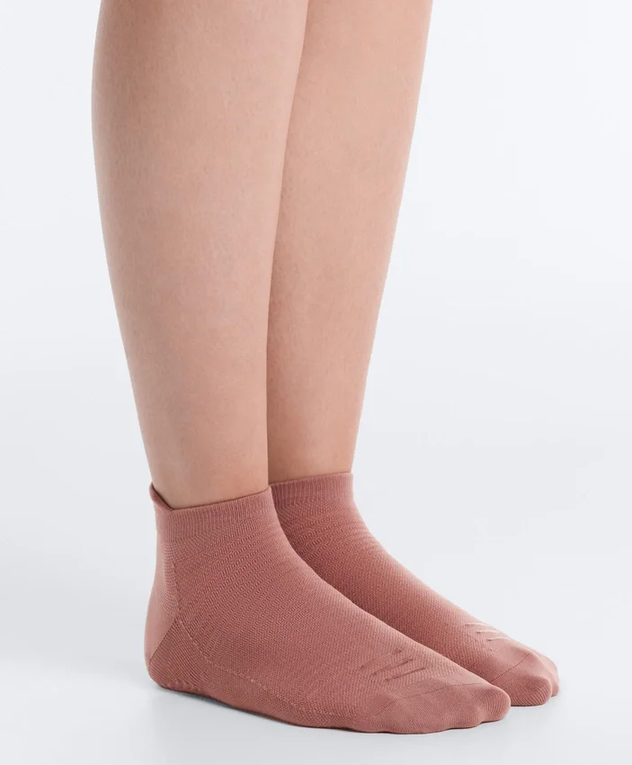 2 pares de meias curtas de mistura de poliamida para ioga e pilates 2 pares de meias curtas de mistura de poliamida para ioga e pilates