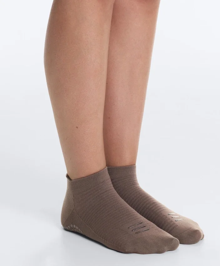 2 pares de meias curtas de mistura de poliamida para ioga e pilates 2 pares de meias curtas de mistura de poliamida para ioga e pilates
