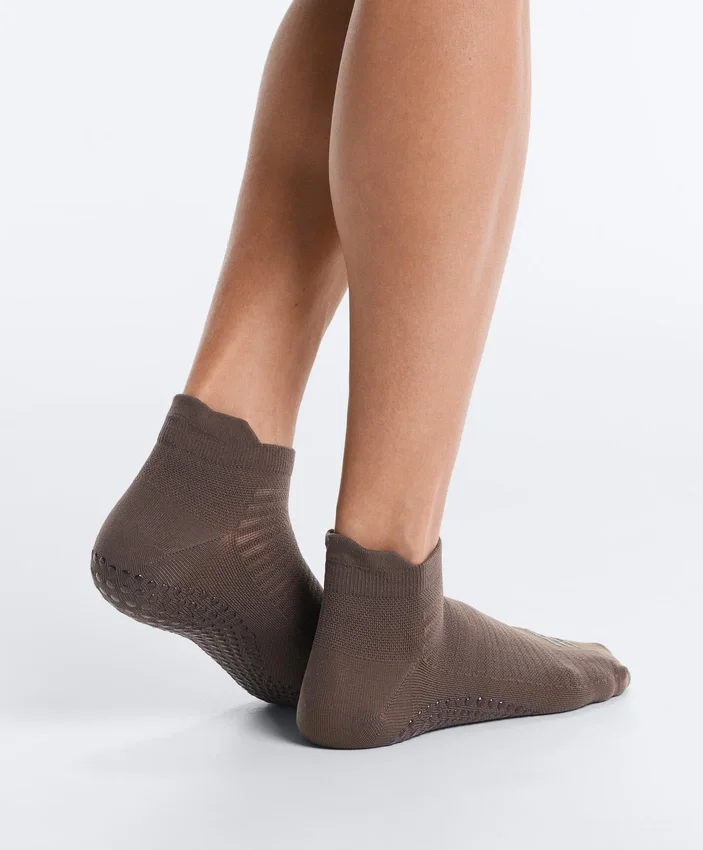 2 pares de meias curtas de mistura de poliamida para ioga e pilates 2 pares de meias curtas de mistura de poliamida para ioga e pilates