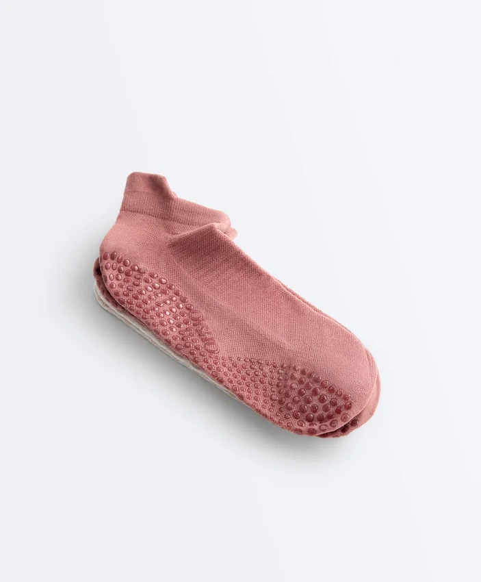 2 pares de meias curtas de mistura de poliamida para ioga e pilates 2 pares de meias curtas de mistura de poliamida para ioga e pilates