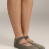 2 pares de meias de algodão com tiras cruzadas para ioga e pilates 2 pares de meias de algodão com tiras cruzadas para ioga e pilates