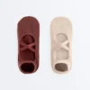 2 pares de meias de algodão misto para ioga e pilates com tiras cruzadas 2 pares de meias de algodão misto para ioga e pilates com tiras cruzadas
