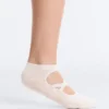 2 pares de meias de algodão misto para ioga e pilates com tiras cruzadas 2 pares de meias de algodão misto para ioga e pilates com tiras cruzadas