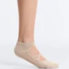 2 pares de meias de algodão misto para ioga e pilates com tiras cruzadas 2 pares de meias de algodão misto para ioga e pilates com tiras cruzadas