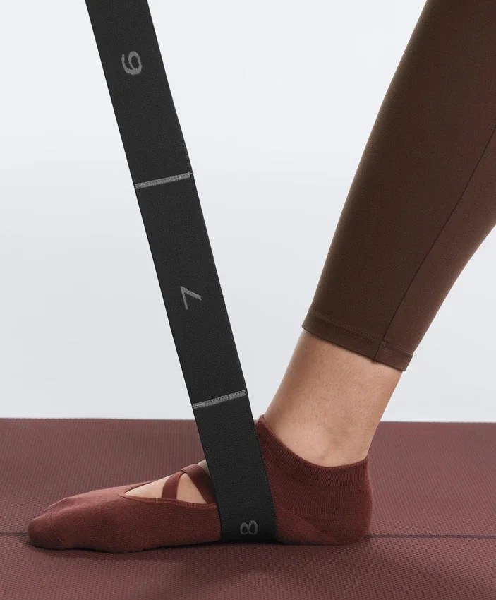 2 pares de meias de algodão misto para ioga e pilates com tiras cruzadas 2 pares de meias de algodão misto para ioga e pilates com tiras cruzadas