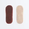 2 pares de meias de algodão misto para ioga e pilates com tiras cruzadas 2 pares de meias de algodão misto para ioga e pilates com tiras cruzadas