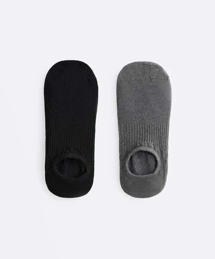 2 pares de meias de mistura de algodão para ioga e pilates 2 pares de meias de mistura de algodão para ioga e pilates