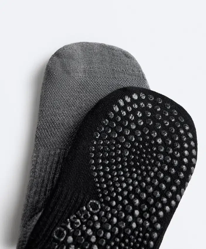 2 pares de meias de mistura de algodão para ioga e pilates 2 pares de meias de mistura de algodão para ioga e pilates