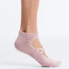 2 pares de meias de mistura de algodão para ioga e pilates com tiras cruzadas 2 pares de meias de mistura de algodão para ioga e pilates com tiras cruzadas