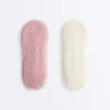 2 pares de meias de mistura de algodão para ioga e pilates com tiras cruzadas 2 pares de meias de mistura de algodão para ioga e pilates com tiras cruzadas