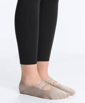 2 pares de meias de mistura de poliamida para ioga e pilates com tiras duplas 2 pares de meias de mistura de poliamida para ioga e pilates com tiras duplas