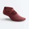 2 pares de meias invisíveis acolchoadas em mistura de algodão para ioga e pilates com faixas cruzadas 2 pares de meias invisíveis acolchoadas em mistura de algodão para ioga e pilates com faixas cruzadas