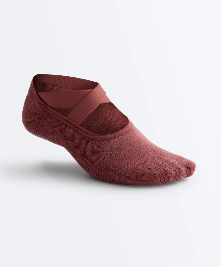 2 pares de meias invisíveis acolchoadas em mistura de algodão para ioga e pilates com faixas cruzadas 2 pares de meias invisíveis acolchoadas em mistura de algodão para ioga e pilates com faixas cruzadas