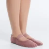 2 pares de meias invisíveis acolchoadas em mistura de algodão para ioga e pilates com tira larga 2 pares de meias invisíveis acolchoadas em mistura de algodão para ioga e pilates com tira larga