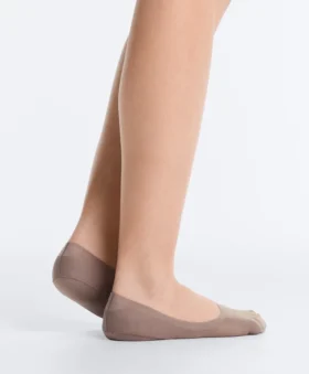 2 pares de meias invisíveis de corte médio em mistura de algodão com canelado 2 pares de meias invisíveis de corte médio em mistura de algodão com canelado