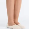2 pares de meias invisíveis de corte médio em mistura de algodão com canelado 2 pares de meias invisíveis de corte médio em mistura de algodão com canelado