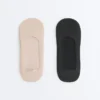 2 pares de meias invisíveis de microfibra de corte médio 2 pares de meias invisíveis de microfibra de corte médio
