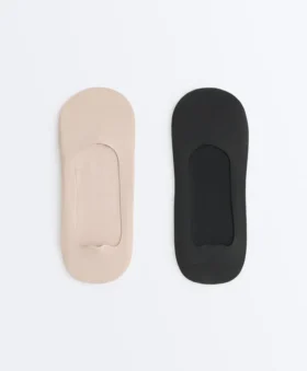 2 pares de meias invisíveis de microfibra de corte médio 2 pares de meias invisíveis de microfibra de corte médio