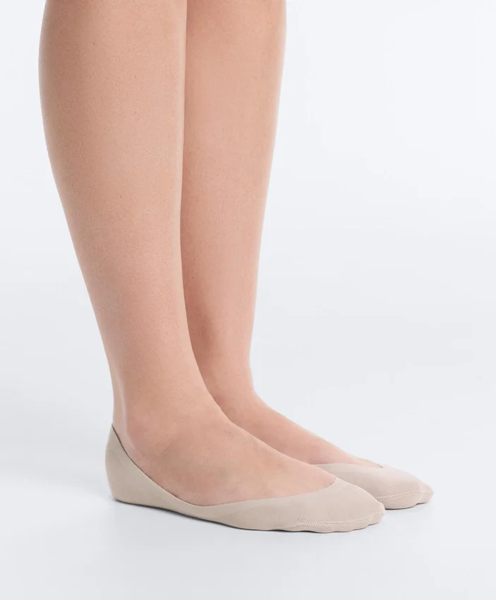 2 pares de meias invisíveis de mistura de algodão de corte baixo 2 pares de meias invisíveis de mistura de algodão de corte baixo