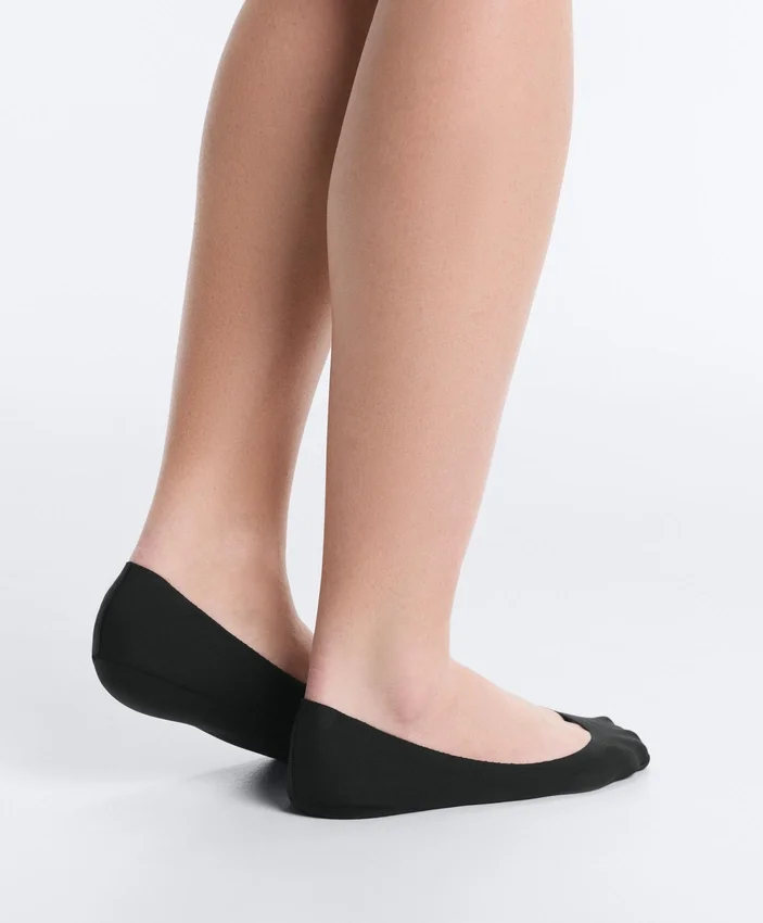 2 pares de meias invisíveis de mistura de algodão de corte baixo 2 pares de meias invisíveis de mistura de algodão de corte baixo