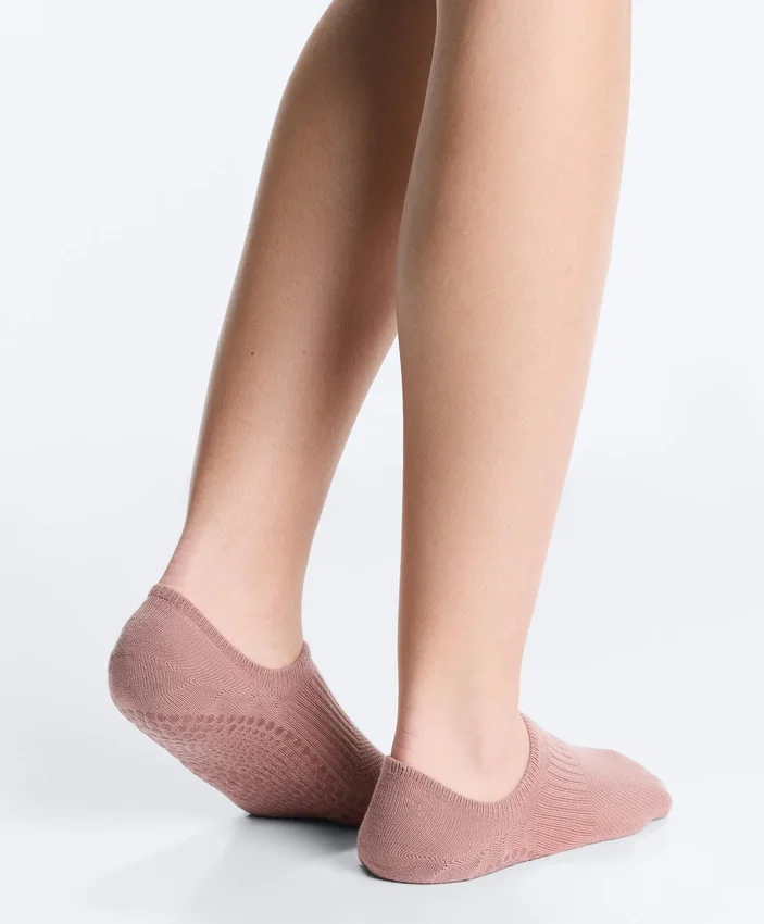 2 pares de meias invisíveis de mistura de algodão para ioga e pilates 2 pares de meias invisíveis de mistura de algodão para ioga e pilates