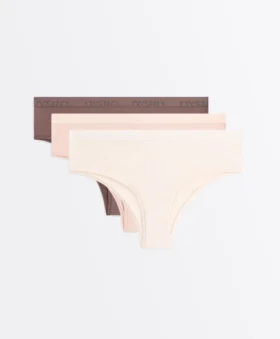 3 Cuecas Hipster em mistura de algodão com logótipo